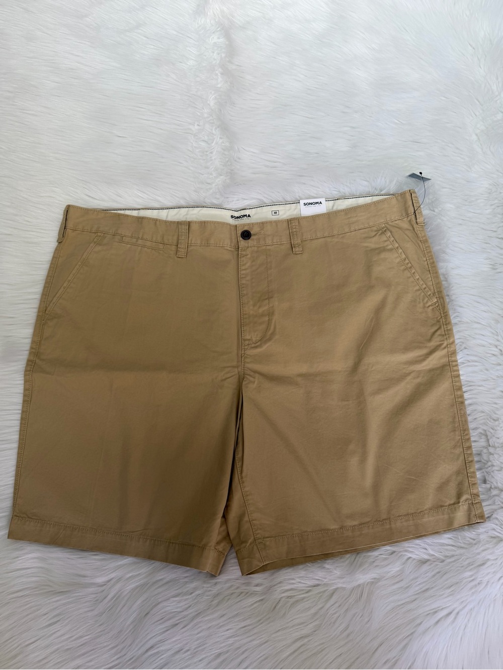 Sonoma Incense Khaki Flat Front Casual Shorts Sz Big & Tall 48